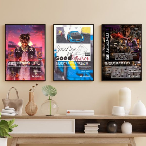 Juice WRLD Album Cover Poster Bundle Set of 6